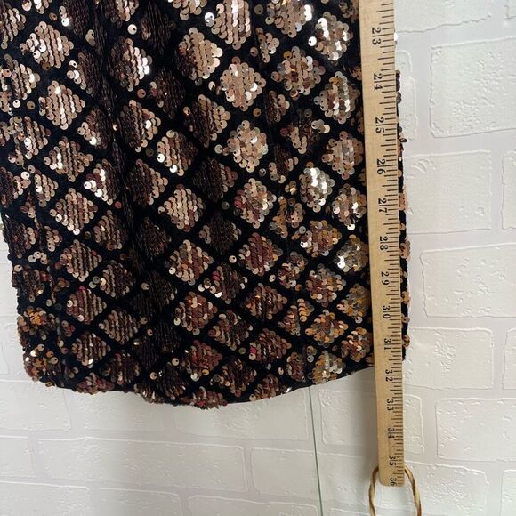 Papaya Womens Mini Sequin Dress Size Large Black Pink Homecoming Bodycon Sexy - Picture 6 of 13